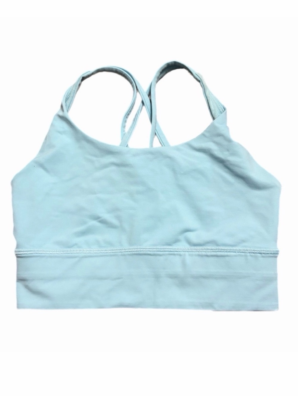 Lululemon Energy Longline Bra Medium Support, B-D (Icing Blue) Size 4